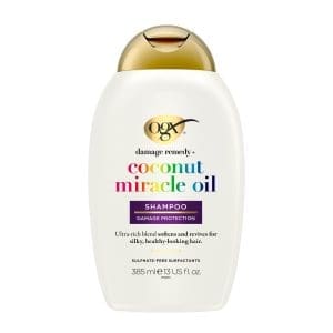 Ogx Extra Strength Damage Remedy + Hydrating & Repairing Coconut Miracle Oil Shampoo For Damaged & Dry Hair 385mL