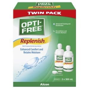 OPTI-FREE Replenish Contact Lens Solution TWIN pack 300ml x 2