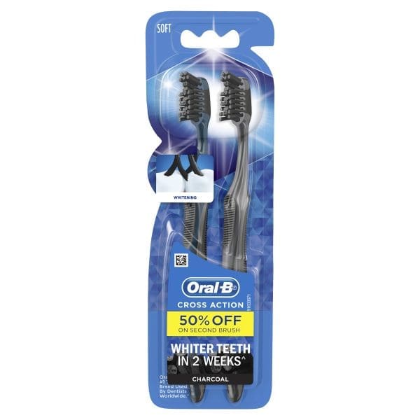 Oral-B Cross Action Charcoal Toothbrush 2 Pack