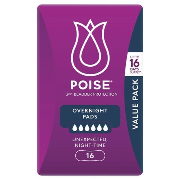Poise Pads For Bladder Leaks Overnight 16 Pack