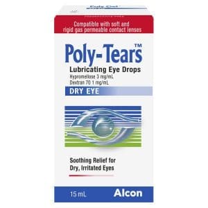 Poly Tears Lubricating Eye Drops 15mL for Dry Eye