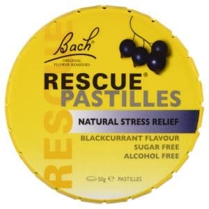 Rescue Remedy Pastilles Natural Stress Relief Blackcurrant Flavour 50g