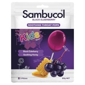 Sambucol Black Elderberry Soothing Throat Pops 8s