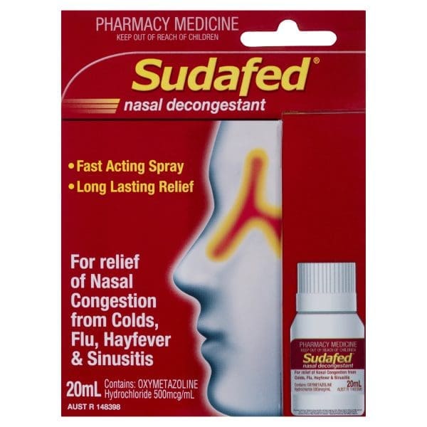 Sudafed Nasal Decongestant Spray Refill 20mL Sudafed Nasal Decongestant Spray Refill 20mL