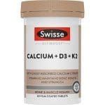 Swisse Ultiboost Calcium + D3 + K2 60 Tablets
