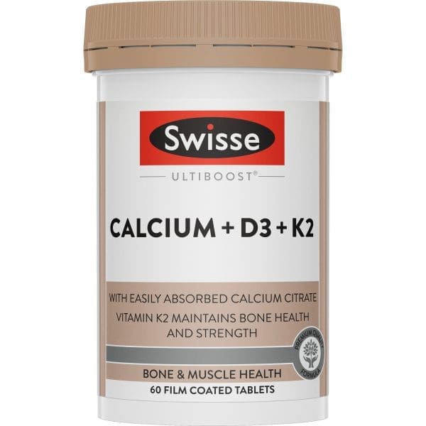 Swisse Ultiboost Calcium + D3 + K2 60 Tablets Swisse Ultiboost Calcium + D3 + K2 60 Tablets