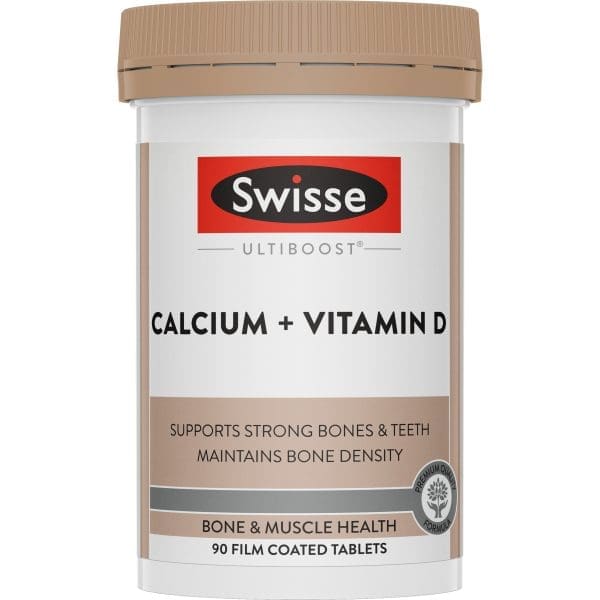 Swisse Ultiboost Calcium + Vitamin D 90 Tablets