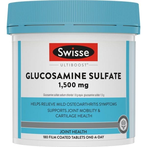 Swisse Ultiboost Glucosamine Sulfate 1,500mg 180 Tablets Swisse Ultiboost Glucosamine Sulfate 1,500mg 180 Tablets