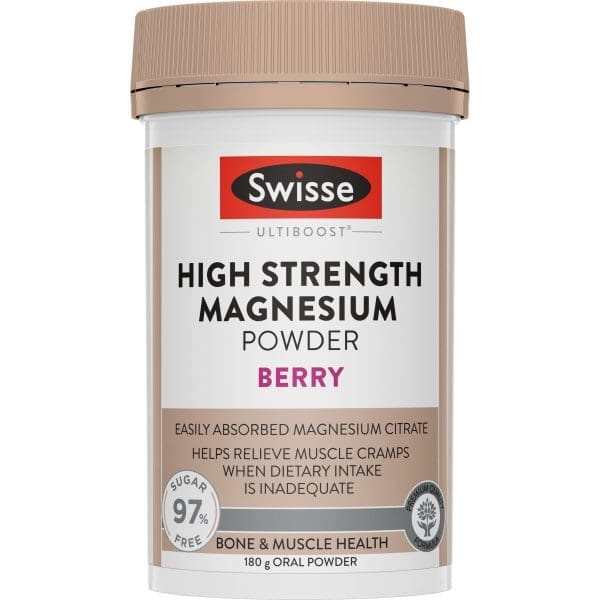 Swisse Ultiboost High Strength Magnesium Powder Berry 180g Swisse Ultiboost High Strength Magnesium Powder Berry 180g