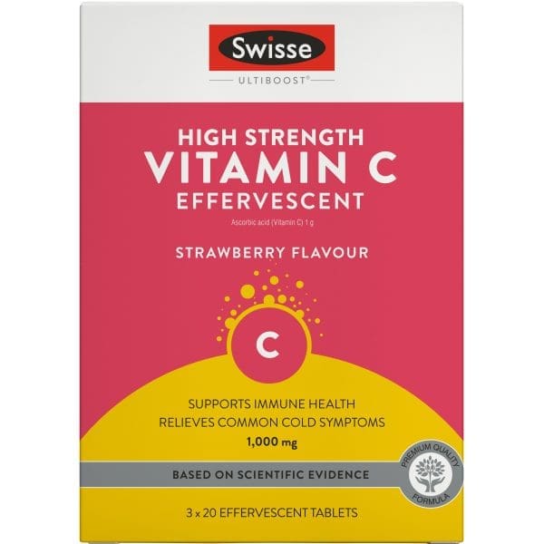 Swisse Ultiboost High Strength Vitamin C Effervescent 60 Tablets