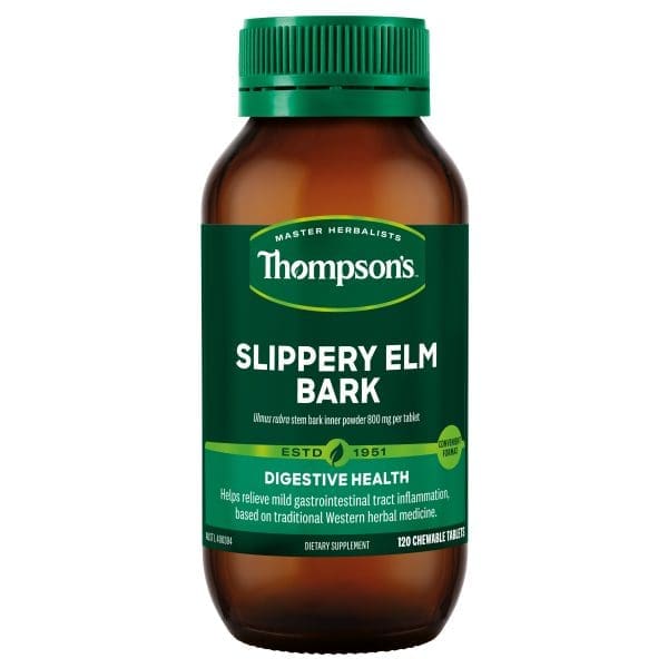 Thompson's Slippery Elm Bark 120 Chewable Tablets Thompson's Slippery Elm Bark 120 Chewable Tablets