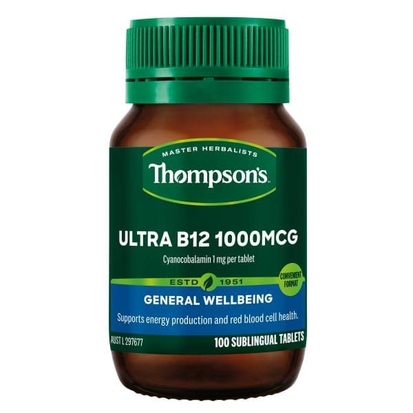 Thompson's Ultra B12 1000mcg 100 Tablets Thompson's Ultra B12 1000mcg 100 Tablets