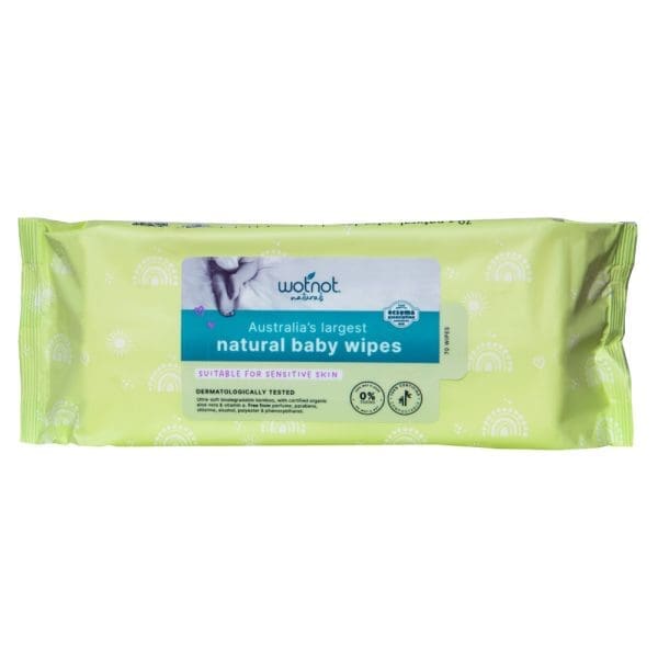 Wotnot Naturals 100% Natural Baby Wipes 70pk