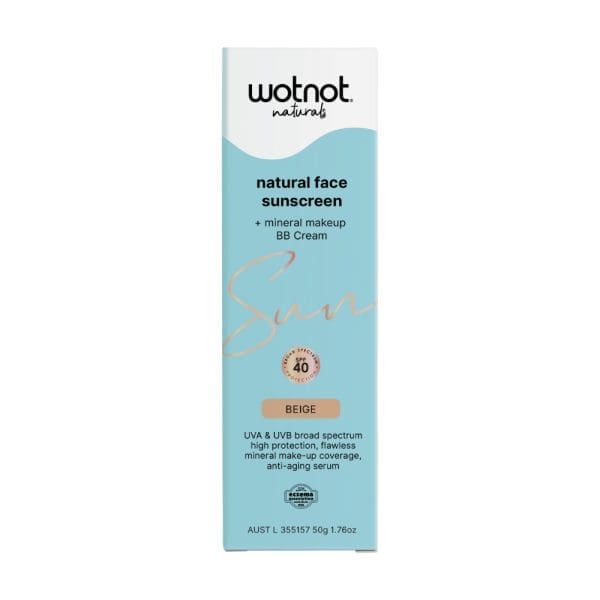 Wotnot Naturals Zinc Sunscreen & BB+Cream BEIGE 50g