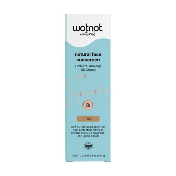 Wotnot Naturals Zinc Sunscreen & BB+Cream TAN 50g