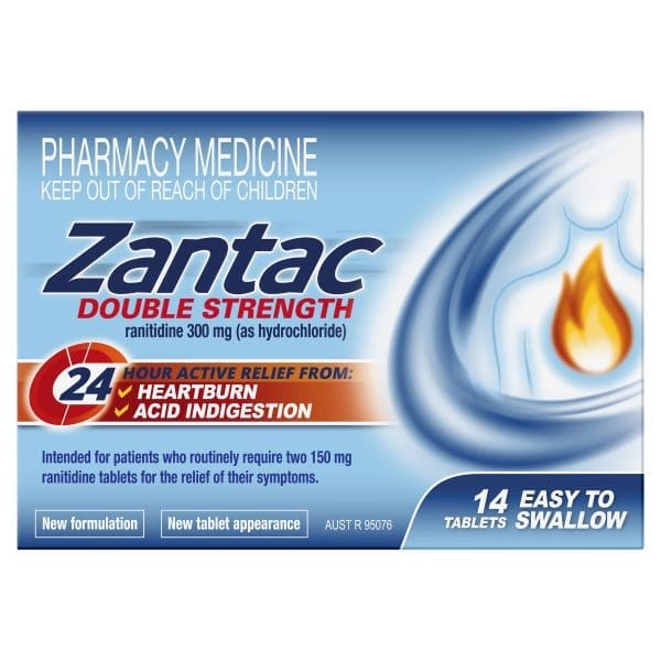 Zantac Tabs Double Strength 300mg 14s Zantac Tabs Double Strength 300mg 14s