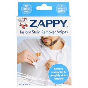 Zappy Instant Stain Remover Wipes 6 Pack
